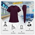 thumbnail image 5 of Nurse Scrub for Women Set V-Neck Top & Jogger Scrub Pants Medical Uniform Scrubs Suit for Women, 5 of 6