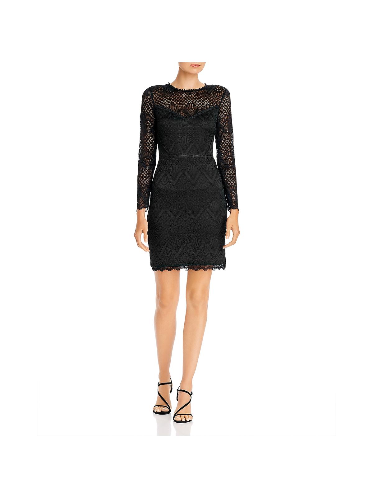 aqua black lace dress