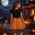 thumbnail image 5 of HAYIMI Festival Halloween Dress For Girls With Flutter Sleeves Elegant Gown For Party O-Neck Birthday Dresses, 5 of 7