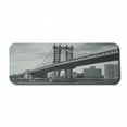 thumbnail image 1 of New York Computer Mouse Pad, Bridge of NYC Vintage East River Image USA Travel Top Place City Photo Art Print, Rectangle Non-Slip Rubber Mousepad Large, 31" x 12" Gaming Size, Grey, by Ambesonne, 1 of 2