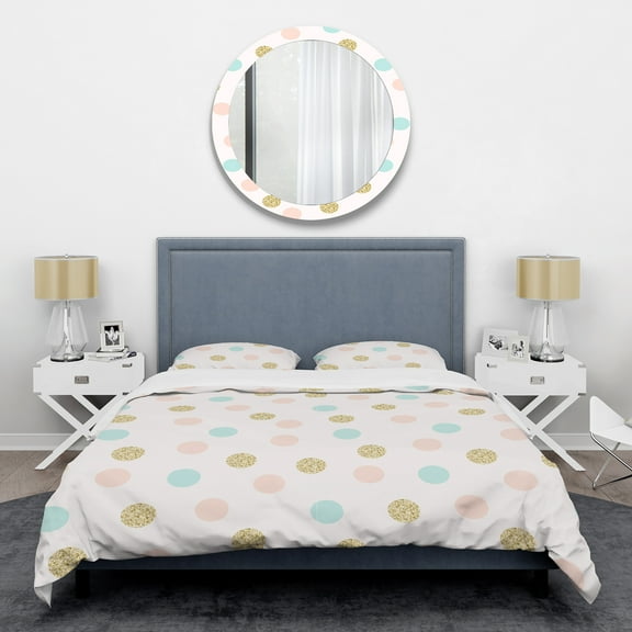 Designart 'Gold Chic Design III' Mid-Century Modern Duvet Cover Set
