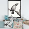 thumbnail image 3 of Designart 'Monochrome Crying Crow On A Branch' Traditional Framed Art Print, 3 of 4