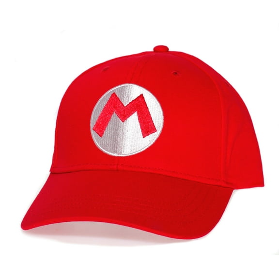 Mario Hat Retro Adult Unisex Adjustable Cap Red
