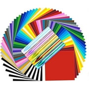 Lya Vinyl 70 Packs Permanent Vinyl Bundle, Glossy & Holographic, Self Adhesive Vinyl Sheets for Cricut & Silhouette