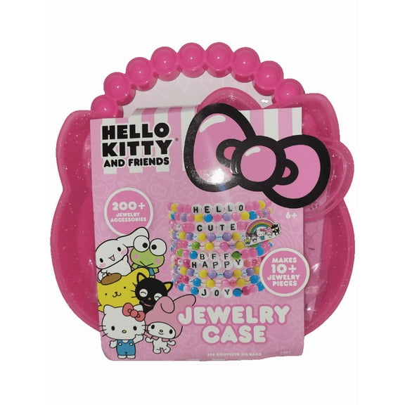 Sanrio Hello Kitty Jewelry Making Kit & Case - Kitty Case - For Ages 6 And Up - 200 Pieces