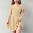 thumbnail image 7 of ATOGUTA Athletic Dress for Girls Khaki Ruffle Summer Dresses Cute Birthday Party Princess Sundress 5T-15, 7 of 7