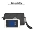 thumbnail image 4 of Three Layer Zipper Purse Waterproof Nylon Wallet Handbag Cell Phone Pouch Coin Purse Wristlet Compatible with iPhone 11 Pro Max XR XS X 8P Galaxy S10 S9 S8 Note 10 9 8 More, 4 of 9