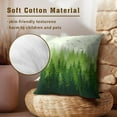 thumbnail image 4 of Abstract Misty Forest Pillow Covers 2 PCS, Green Nature Pine Tree Mountain Decorative Throw Pillowcases Soft Couch Cushion Cover for Living Room Indoor Outdoor Home Decor 18"x18", 4 of 4