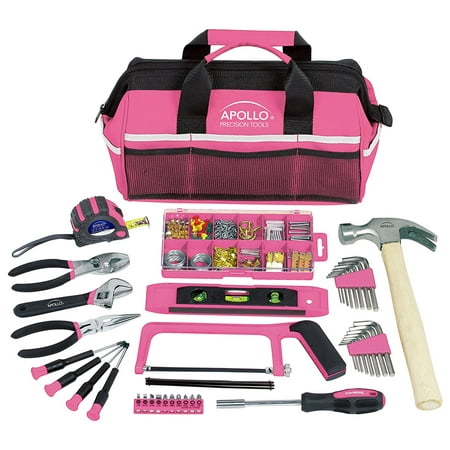 DT0020P Household Tool Kit, Pink, 201-Piece, Donation Made to Breast Cancer Research, 75-cents from this purchase is being donated to The Breast Cancer.., By Apollo