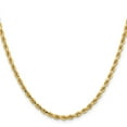 thumbnail image 2 of Primal Gold 14 Karat Yellow Gold 3.25mm Diamond-cut Rope with Lobster Clasp Chain, 2 of 4