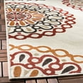thumbnail image 3 of SAFAVIEH Veranda Axum Geometric Indoor/Outdoor Area Rug, 5'3" x 7'7", Cream/Red, 3 of 7