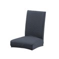 thumbnail image 1 of Housse de Chaise de Salle à Manger Solide Confortable Universelle Rotative Décoration Maison Résistante à l'Usure Forme Diamant Style Simple Gaine Protectrice Grise, 1 of 6