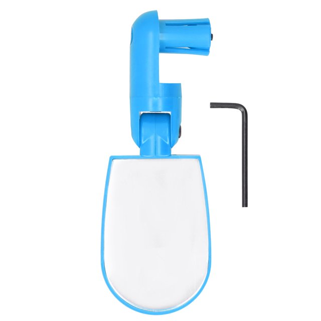 Espejo retrovisor para bicicleta giratorio de 360° para un ciclismo seguro, ajuste universal para manillar, color azul