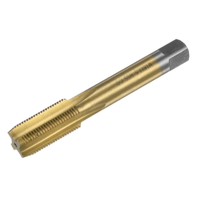 Unique Bargains M18 x 1.5 Titanium Coated M35 High Speed Steel Straight Flute Metric Thread Screw Tap