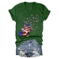 thumbnail image 4 of Dyfzdhu 250th Anniversary Usa Shirt T Shirts For Women Fashion American Flag Patriotic Heart 4th Of July Tops USA And Stripes V Neck Tee T Shirt, 4 of 4