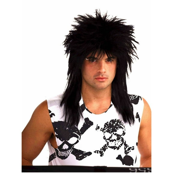 Unisex Black Rocker Wig