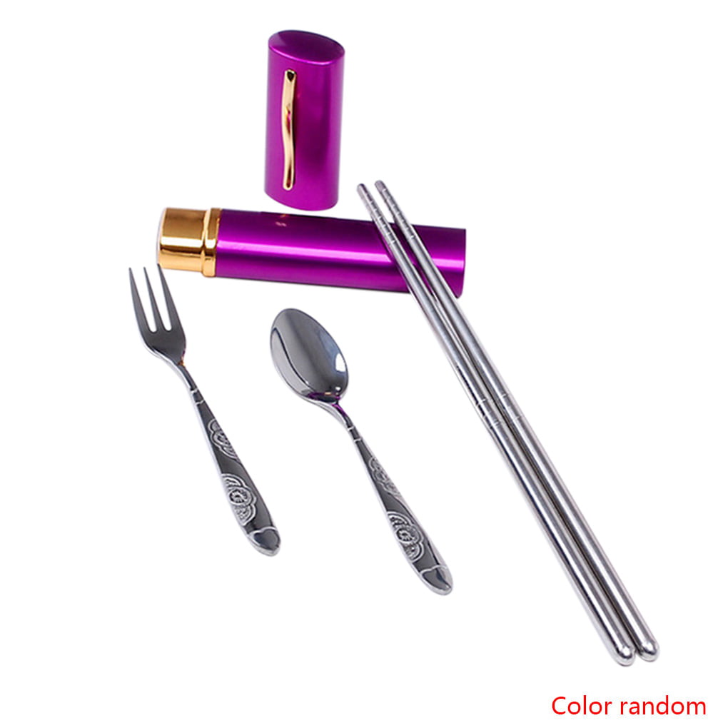 Steel /Fork/Spoon Combo Camping Tableware Picnic Cutlery Outdoor Spork F 