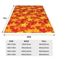 thumbnail image 3 of Pofeuu Vintage maple leaves autumn Print Ultra-Soft Micro Fleece Blanket,for Bed Or Sofa,All Season Throw Blankets Flannel Blanket-40"x30", 3 of 7