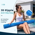 thumbnail image 3 of EDX 46 x 5.5 in Swimming Pool Noodle, Heavy Duty NBR Foam Swim Stick with Vinyl Dipped Surface, 250 LBS Support, Wave Design Non-Slip Floating Aid for Pool Beach Lake Ocean, 3 of 7