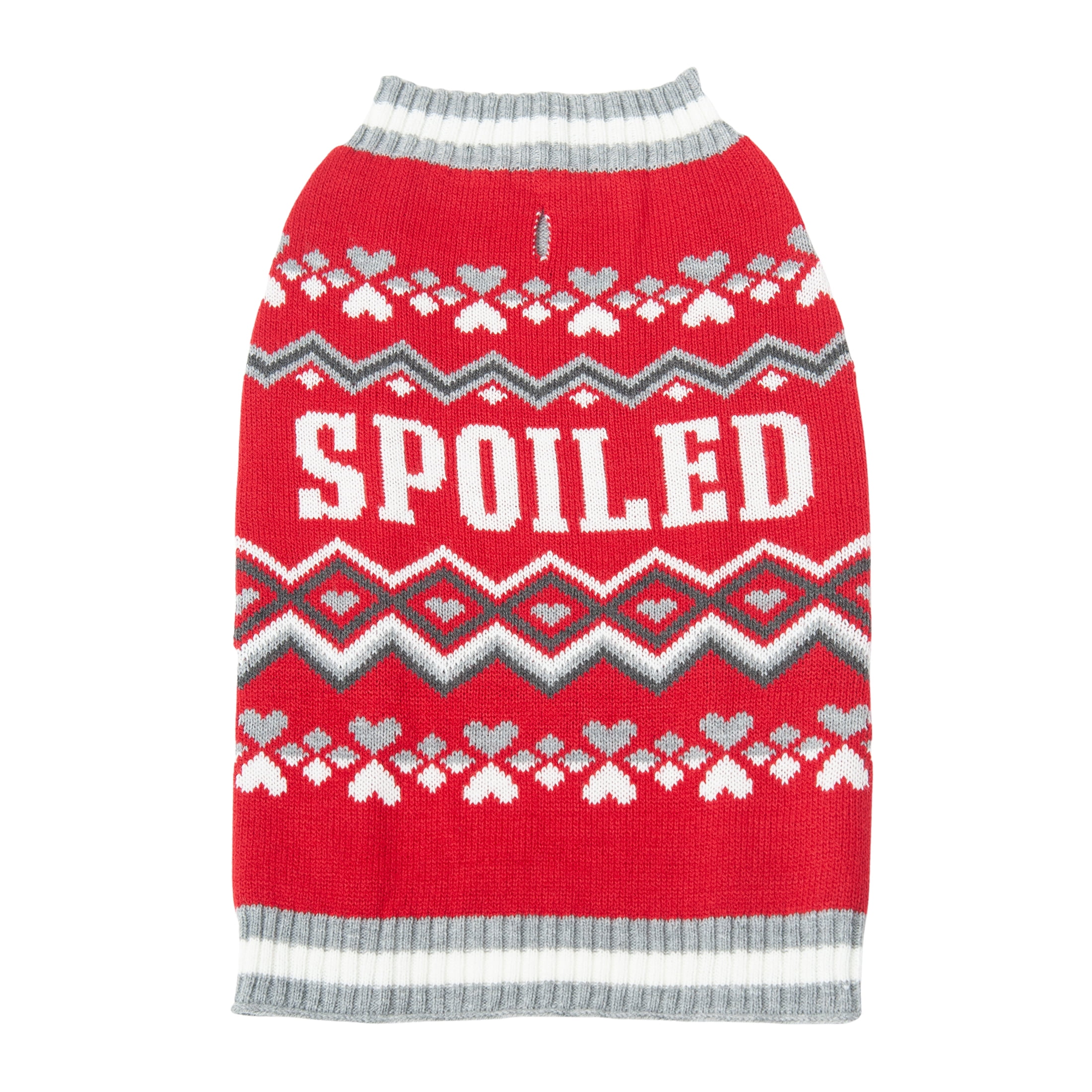Vibrant Life Winter Dog and Cat Clothes Spoiled Red Sweater, Small
