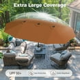 thumbnail image 4 of Alpha Joy 15ft Outdoor Patio Umbrella Extra-Large Double-Sided Garden Umbrella with Crank Handle and Base - Tawny, 4 of 6