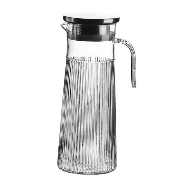 Jarra de bebidas, jarra de jugo, restaurante, nevera a rayas, transparente, interior, exterior, jugo de limón, PC, jarra fría y caliente, jarra de 1.2L