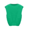thumbnail image 3 of Tianiyouqing 100% Merino Wool Sweater Vest for Women V Neck Sleeveless Basic Pullover Sweater Dark Green S, 3 of 4