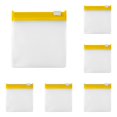 thumbnail image 1 of 10Pcs Reusable Zippered Slide Lock Storage Bags for Small Items, Portable Leak Proof Travel Plastic Case for Jewelry Crafts Organizing, 3x3 Inch, Yellow, By VINOIC, 1 of 6
