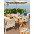 thumbnail image 4 of Outdoor Tablecloth with Umbrella Hole and Zipper, Pumpkin Fall Rectangle Table Cloth 52x70 Inch Waterproof Tablecloth, Thanksgiving Maple Leaves Wood Autumn Picnic Table Cover for Patio Camping, 4 of 7
