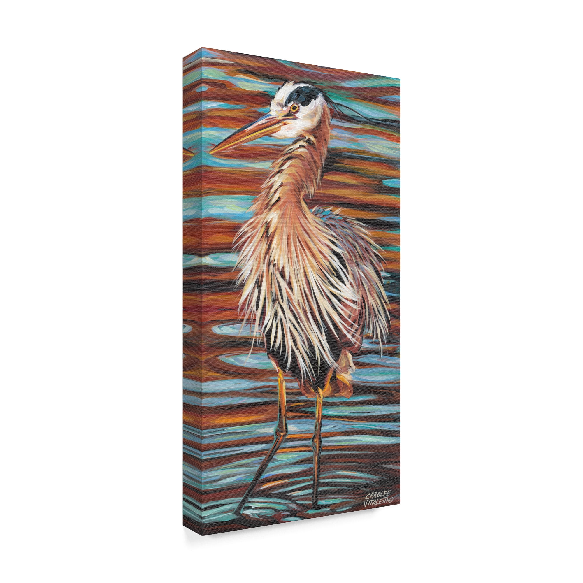 Trademark Fine Art 'Watchful Heron II' Canvas Art by Carolee Vitaletti