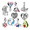 Alloy Model 2, variant on Alloy Women's Charm Pendant Set, Mixed Designs, 10 Pieces