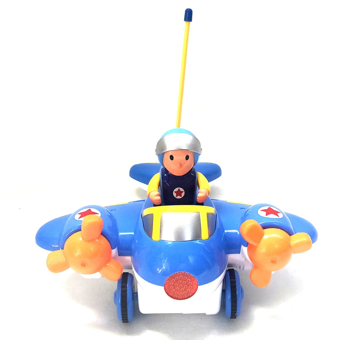 PlayWorld Gobbles of Giggles Cartoon RC Airplane for Kids - Blue