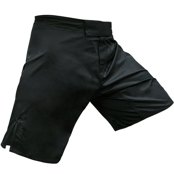 Meister ELITE FLEX Fighter Board Shorts for MMA Training and Gym Workouts - Blank No Logo - Black - XXX-Large (40-41)