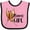 Pink and Black, variant on Inktastic Illinois Girl- Butterfly Girls Baby Bib