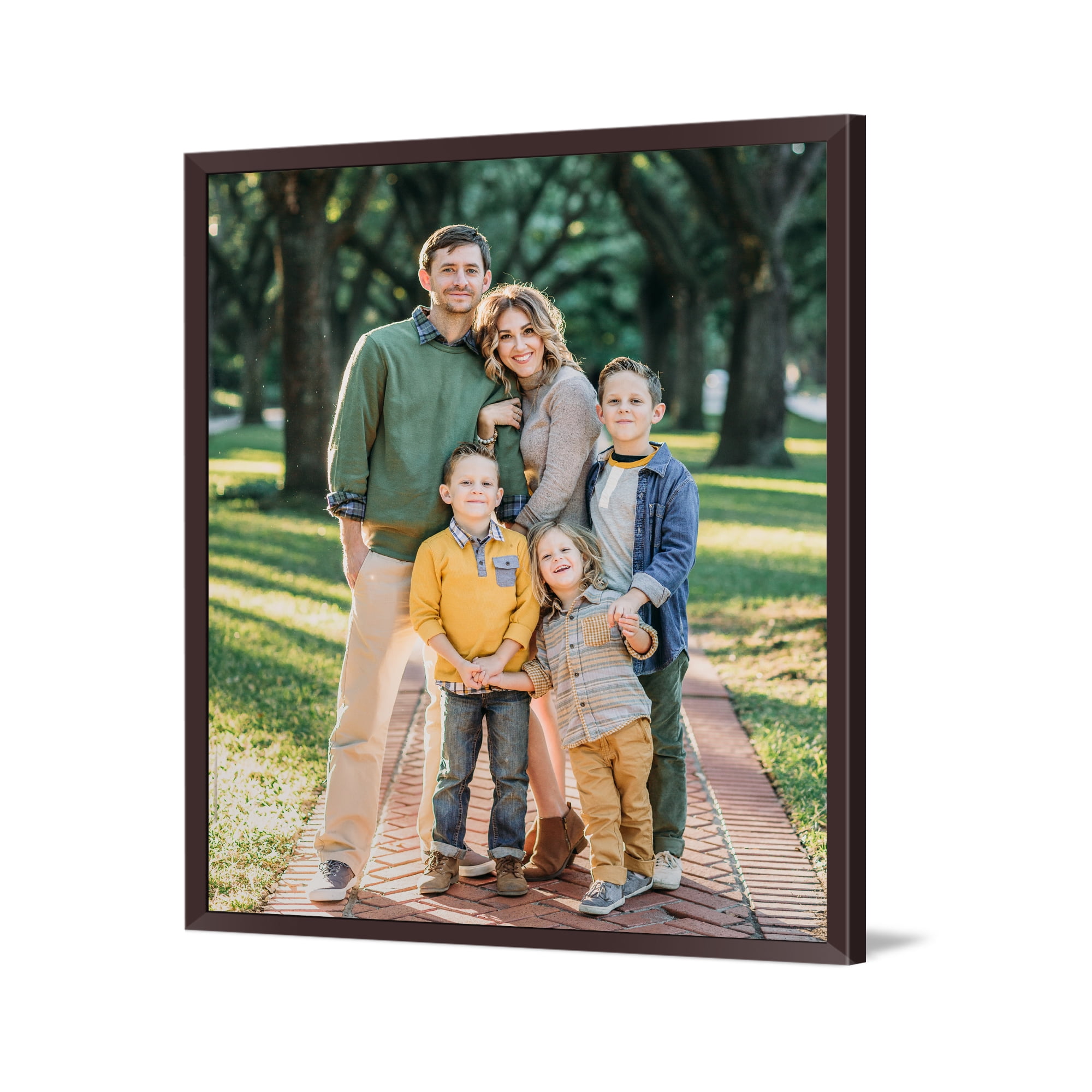 20x24 Photo Canvas with Contemporary Walnut Frame