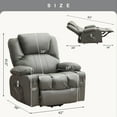 thumbnail image 3 of JONPONY Power Lift Recliner Chair Recliners for Elderly with Heat and Massage Recliner Chair for Living Room with Infinite Position and Side Pocket,USB Charge Port,Grey, 3 of 13