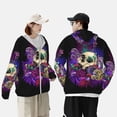 thumbnail image 4 of Kdxio Mushrooms and Skull Print Women Men Sun Protection UPF 50+ Jackets Zip Up Long Sleeve Hoodie Hiking Lightweight with Pockets, 4 of 7