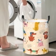 thumbnail image 4 of DouZhe Waterproof Collapsible Large Laundry Baskets, Cute Dogs Funny Puppy Prints Circular Hamper with Handles, 4 of 6