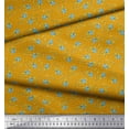 thumbnail image 2 of Soimoi Gold Cotton Jersey Fabric Dot & Freesia Floral Printed Fabric 1 Yard 58 Inch Wide, 2 of 3