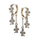 thumbnail image 5 of New 18k Gold Plated Tassels Small Hoop Earrings Moon Animal Copper--Star|Model code5947 Star, 5 of 5