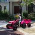thumbnail image 3 of 12V JCB Ride on Excavator Toy, 4 in 1 Ride on Tractor Truck with Remote Control, Battery Powered Ride on Bulldozer Kids Electric Vehicles with Front Loader Bulldozer, Digger, Adjustable Seat, Yellow, 3 of 11