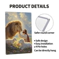 thumbnail image 3 of Religious Pictures Wall Art Metal Sign Room Decor Jesus Lamb Lion For Living Room Bedroom Classroom Gym 8 X 12 Inch, 3 of 4
