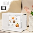 thumbnail image 1 of JASKFLY Plastic Storage Box 1 Pack Transparent Hand Puppet Display Case Storage Rack with Removable Partition 10.63x8.66x7.09in,Storage & Organization|Plastic,Black, 1 of 8