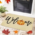 thumbnail image 4 of Fall Welcome Door Mat, Pumpkin Autumn Doormat Indoor Outdoor Non-Slip Mat for Home Entrance, Outside Entry, Floor, Patio 17x30 Inches (Welcome 6), 4 of 6