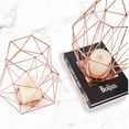 thumbnail image 4 of Minimalist Geometric Copper Metal Wire Pillar Candle Holder Set of 2 - Modern 3D Decorative Handmade Lantern for Tea Light Candle Rose Flower Table Centerpiece Ornament Wedding Home Decor, Copper, 4 of 7
