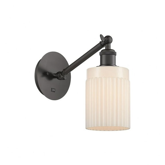 317-1W-OB-G341-LED-Innovations Lighting-Caledonia - 1 Light Wall Sconce In Industrial Style-11.38 Inches Tall and 5.3 Inches Wide Oil Rubbed Bronze