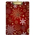 thumbnail image 2 of FMSHPON Christmas Snowflake White Gold Clipboard Hardboard Wood Nursing Clip Board and Pull for Standard A4 Letter 13x9 inches, 2 of 5