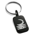 thumbnail image 1 of Stainless Steel Ancient Tribal Vigilance Rune Engraved Small Rectangle Dog Tag Charm Keychain Keyring, 1 of 1