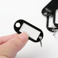 thumbnail image 6 of Unique Bargains Key ID Label Tags Split Ring Keyring Keychain Black Hotel Office  Locker 20Pcs, 6 of 7