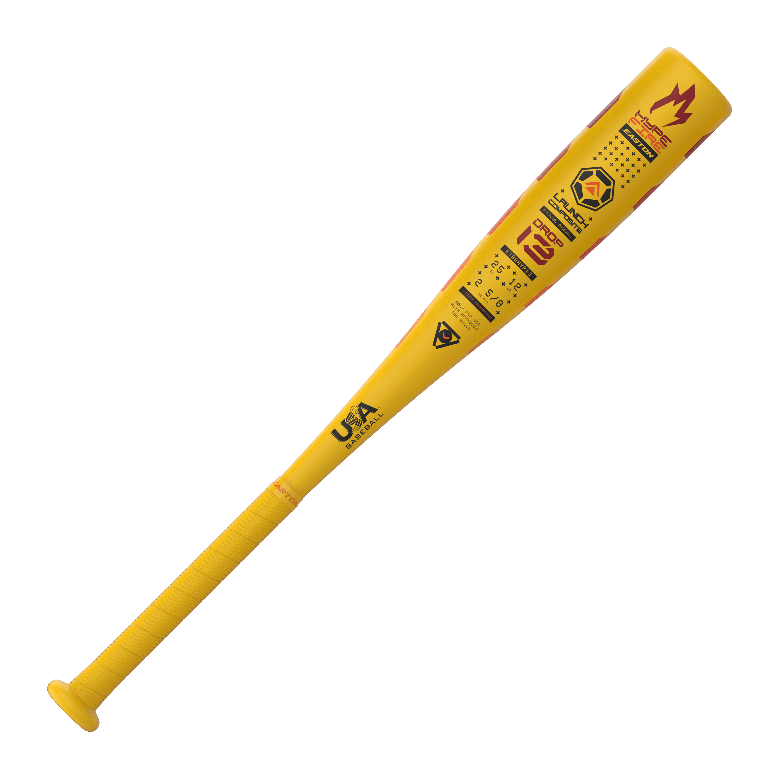 Easton | HYPE FIRE T-Ball Bat | USA | -13 | 2 5/8" Barrel | 1 Pc. Composite | 25 Inch | Orange